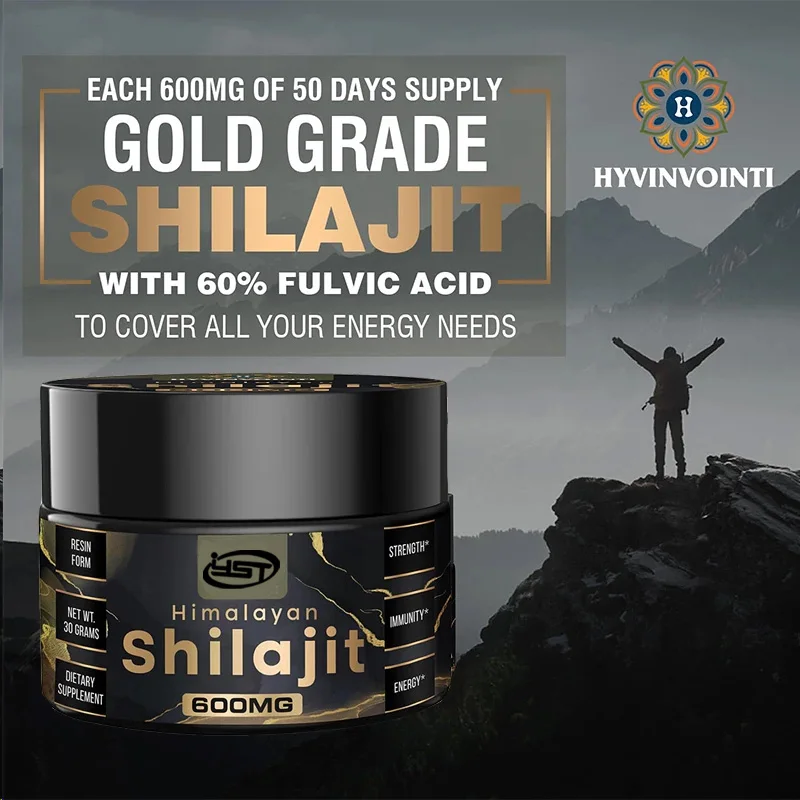 Shilajit Pure Himalayan Organic Resin, Pure Shilajit for Energy & Immune Support, Rich in Fulvic Acid & 85+ Trace Minerals