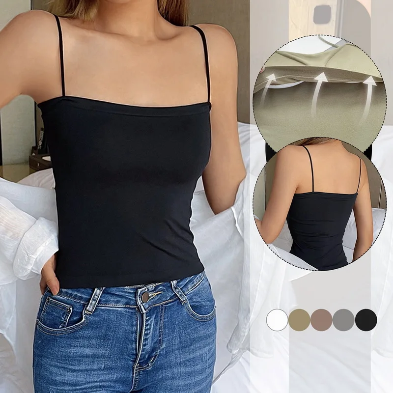 Buy DO FASHION Women's Sexy Sleeveless Regular top Seamless Square