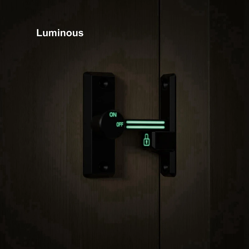 A93G Bolt Door Latch, Punch-Free Buckle, 180 Degree Left/Right Sliding, Suitable For Home Security Door, Barn Garage, Garden