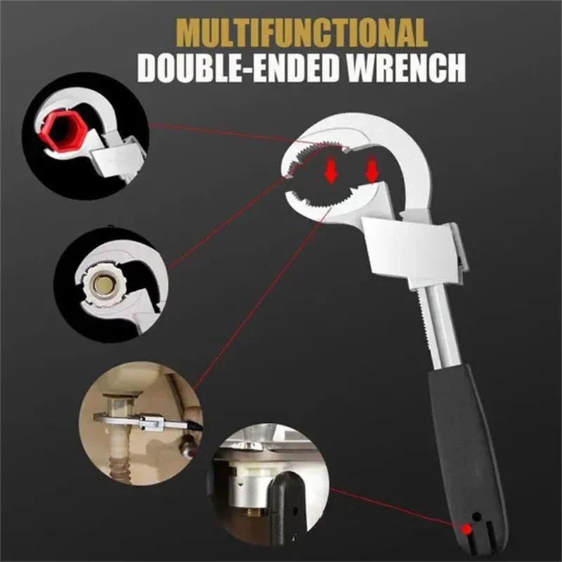 Bathroom Sewer Set Bathrooms Accessories Workshop Automotive Wrench Hand Open Adjustable Tool Spanner Pipe Tools Sink Mechanical