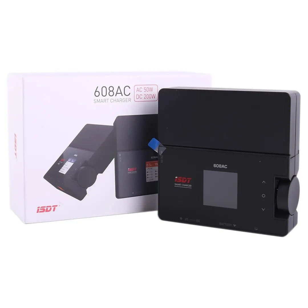 

ISDT 608AC AC 60W DC 200W 8A BattGo Smart Battery Charger Discharger with Detachable Power Supply