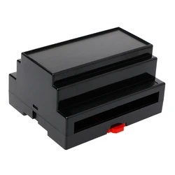Compact Black/White Plastic Din Rail Junction Box (Black)