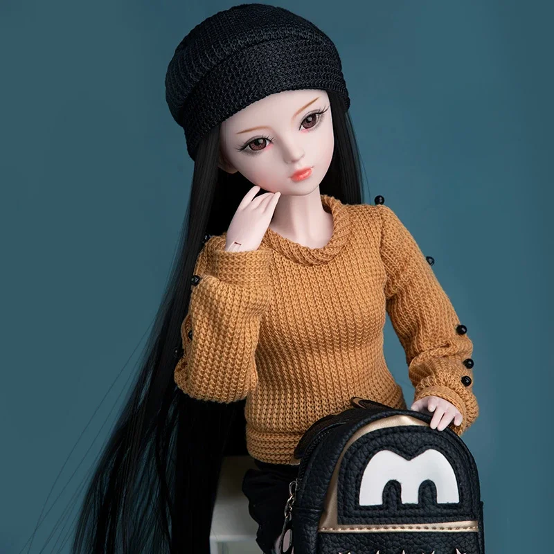 

Handmade 1/3 Bjd Doll Full Set Large 60CM Fashion Sweater Girl Ball Jointed Toy Dolls Gift for Girls 14+