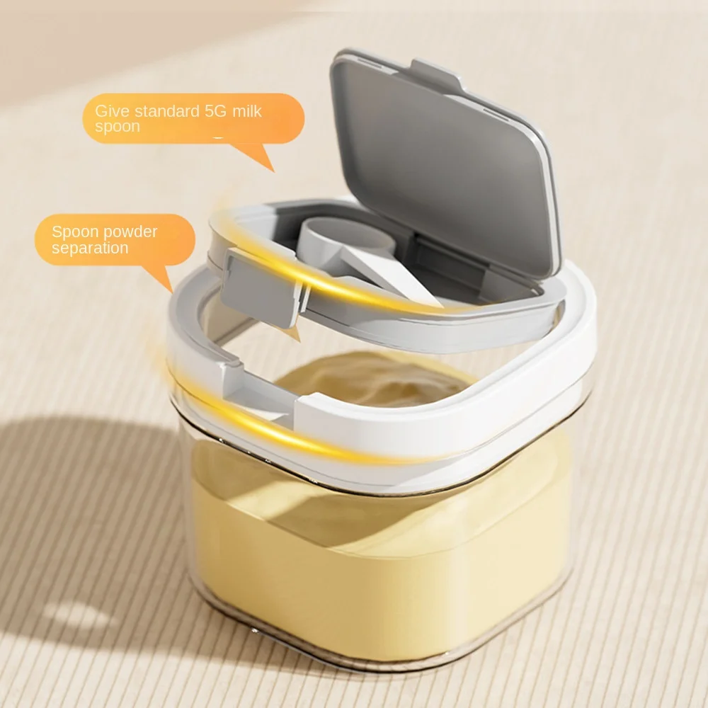 BPA-free UV-Resistant Milk Powder Jar Reusable Stackable Food Sealed Box Portable with Scraper Spoon Coffee Bean Can Grain