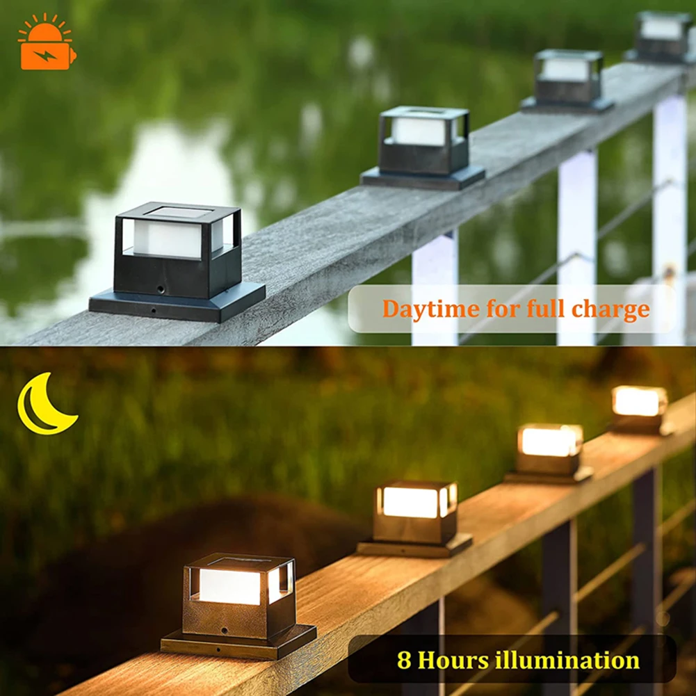 Creative Solar Post Light Fence Light Outdoor Solar Lamp for Garden Decoration Gate Courtyard Cottage Solar Lamp led solar garden lights