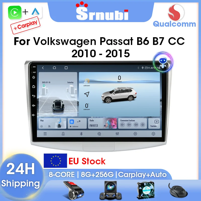 SrnubiAndroidCarRadioForVWVolkswagenPassatB6B7CC2010-2015CarplayAutoMultimediaVideoPlayerAutoradioNavigatore-AliExpress34