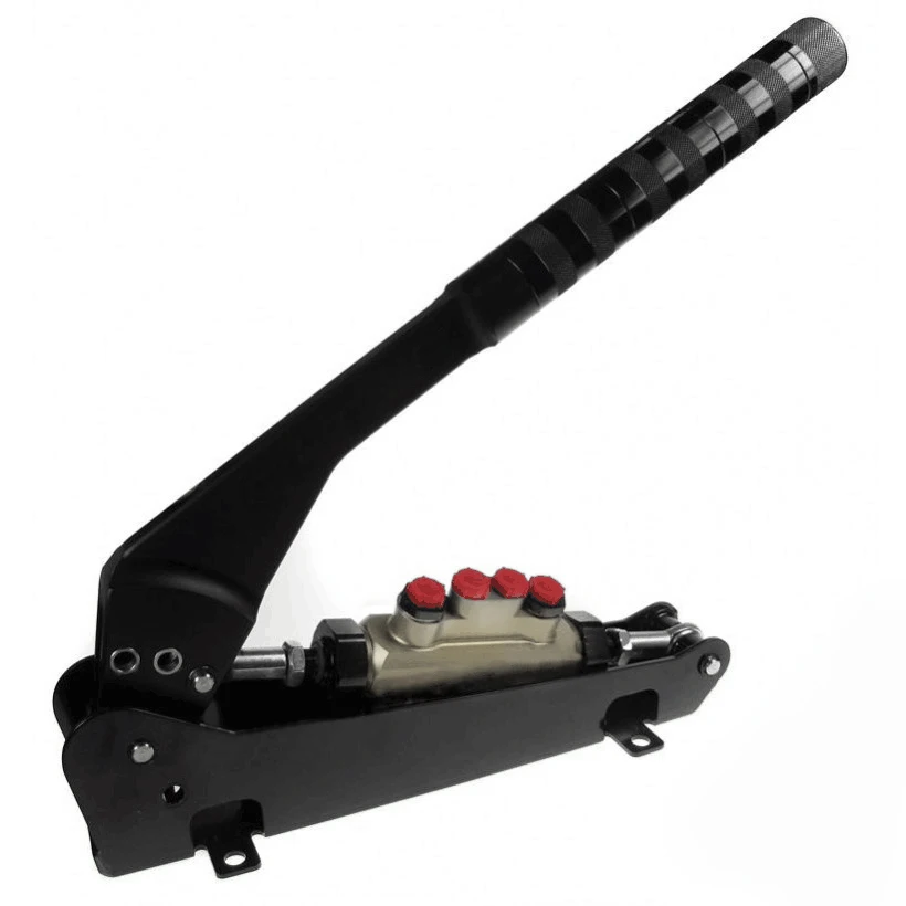 PQY-Tandem Hydraulic Handbrake Alloy Hand Brake Lever 4 Line Split Diagonal PQY-HB02
