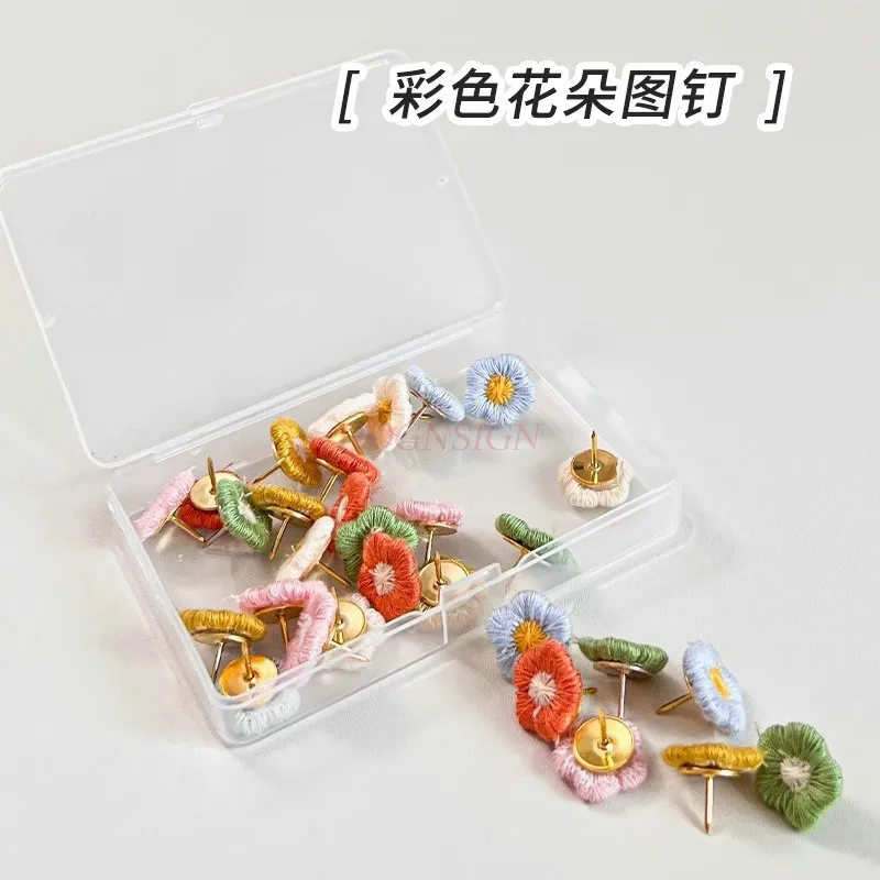 30개 부드러운 나무판 푸시핀 사진 벽 장식 부드러운 나무판 컬러 푸시핀 펠트 벽 스티커 못