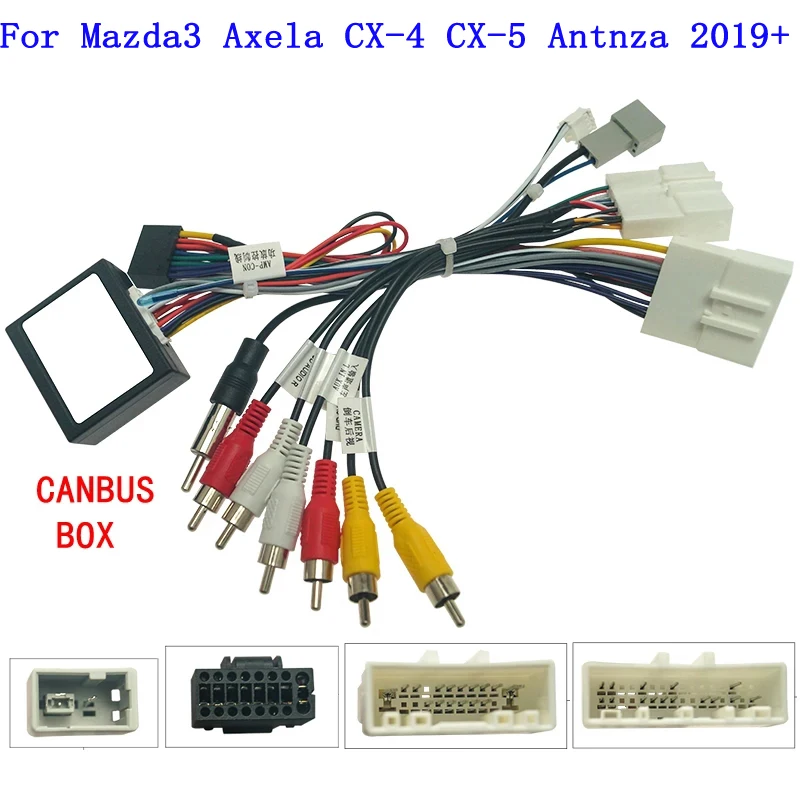 

Автомобильная аудиосистема, 16-контактный жгут проводов, кабель Cabus Box для Mazda 3 Axela Mazda 6 Atenza 2017-2019, стерео проводной Адаптер для установки