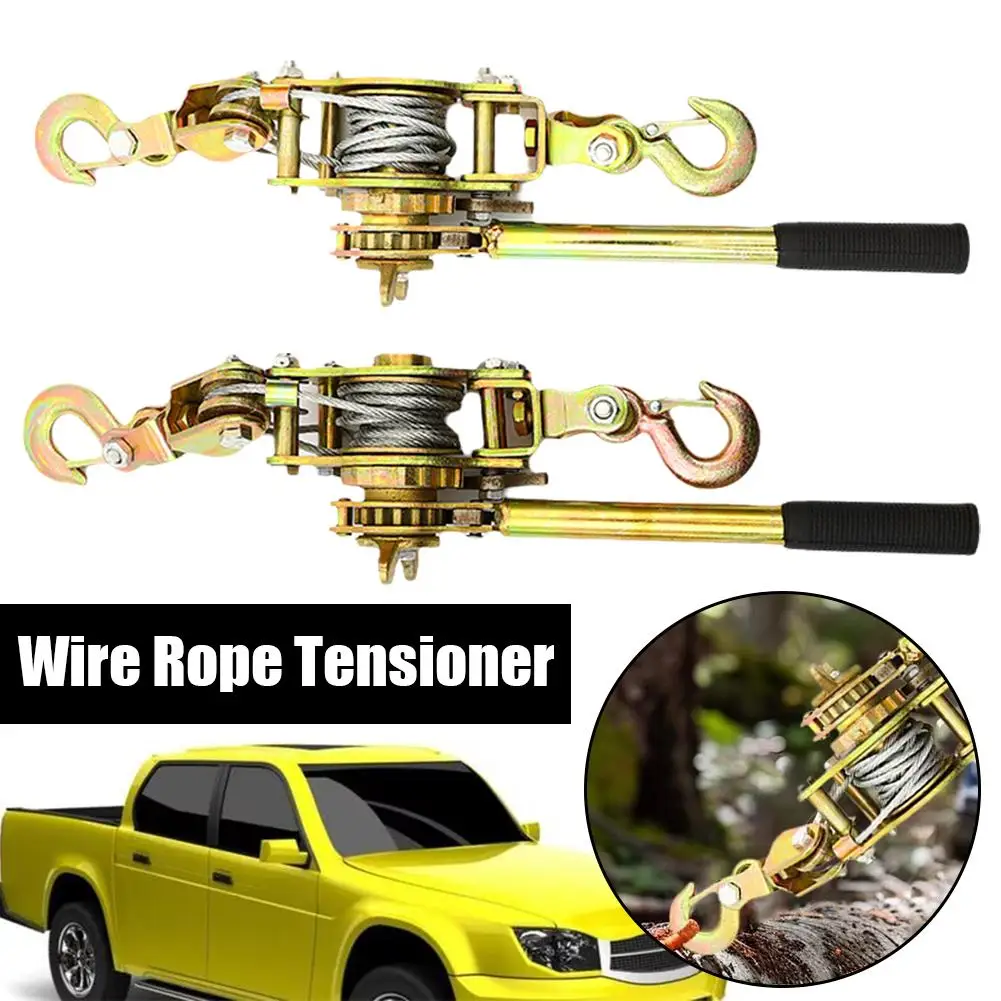 Rope Tightener Heavy Duty Cord Tightener Lifting Pulley Manual Tensioner Wire Ratchet Tensioner Ratcheting Rope rope tightener
