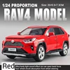 1: 24 Toyota RAV4 Key Edition Alloy Car Model, Sound and Light Power Simulation Car, Boys' Toy Pendant, dropshipping 2