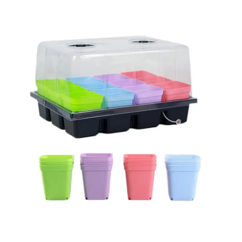 

Набор для прорастания растений, садовый лоток для семян, 12 органических горшков для посадки семян