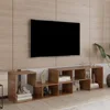 Cube Bookshelf 2 Shelf Bookcase L-Shaped TV Console Stand Modern Entertainment Center with Open Storage Shelves 1