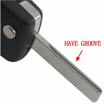 Chiave telecomando per Citroen (lama con scanalatura) tipo CE0523 - KEYYOU 3 pulsanti Flip Remote Key Shell chiavi della macchina coperchio vuoto per Citroen lama