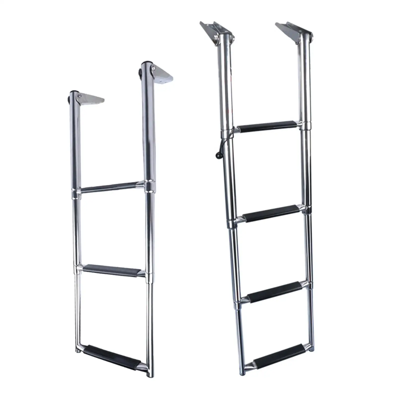 

Telescoping Pontoon Boat Ladder Removable Boarding Steps Ladder for Swimming Pool Marine Yacht Dinghy Pontoon Boat Speedboat