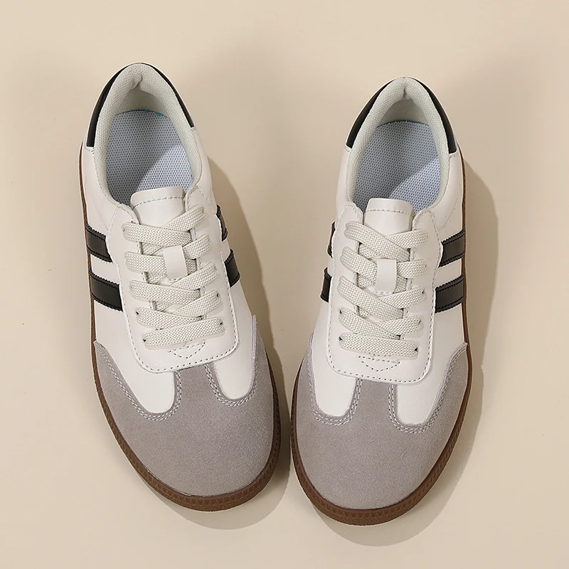 Popular Leather Shoes Women's Shoes Versatile Casual Sneakers Soft And Comfortable Hard-wearing Shock-absorbant
