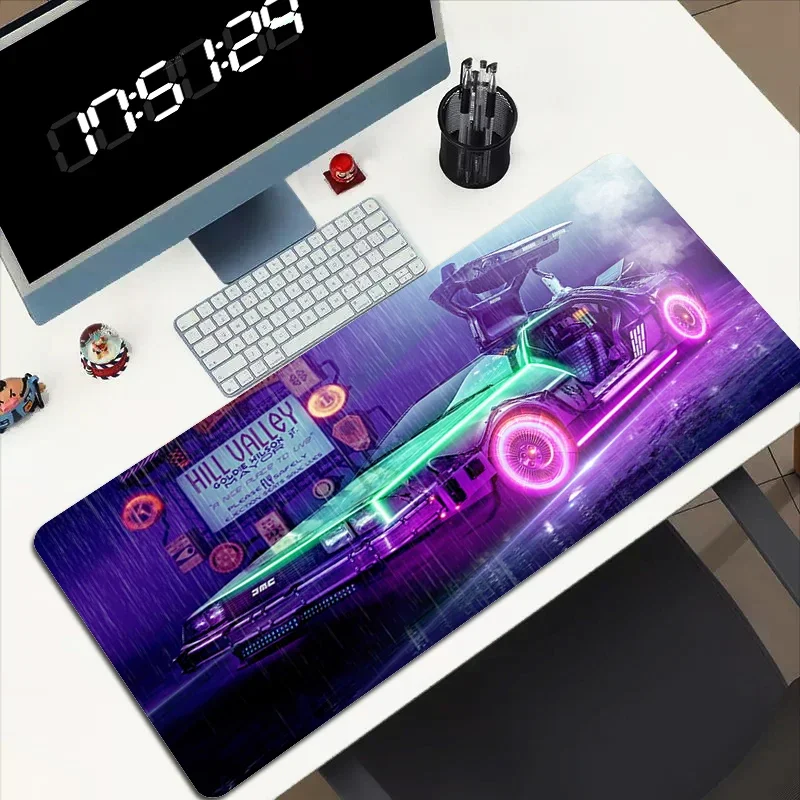 

Back To The Future Car Large Mouse Pad 900x400 Mousepad Gamer Desk Accessories Pc Cabinet Games Computer Desks Keyboard Mat Mats