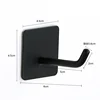 2PCS 304 Stainless Steel Single Hook Adhesive Hook Creative Hook No Punching Wall Metal Traceless Clothes Hook 4