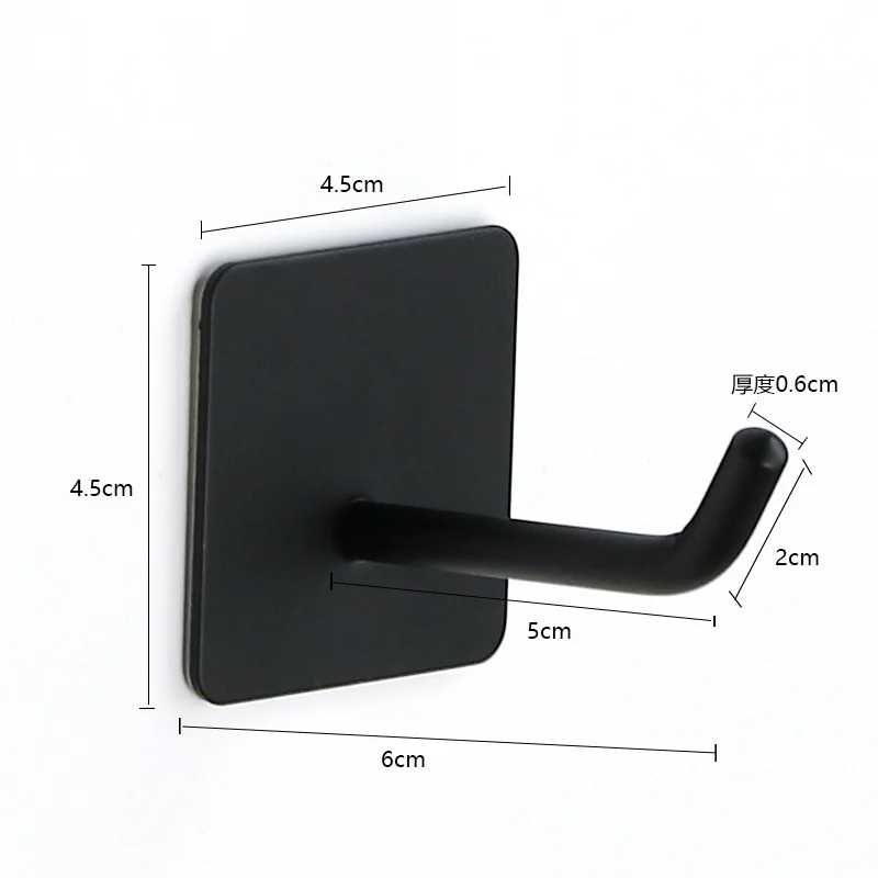 4PCS Single Hook Adhesive Hook 304 Stainless Steel Creative Hook No Punching Wall Metal Traceless Clothes Hook 4