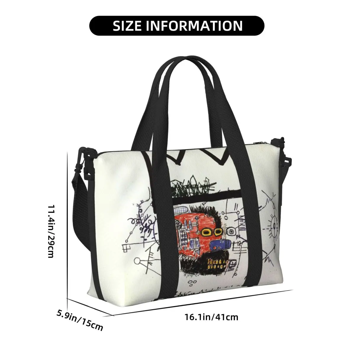 King Alphonso Tote Bag Women Big Capacity Jean Michel Basquiats Gym Beach Travel Bags