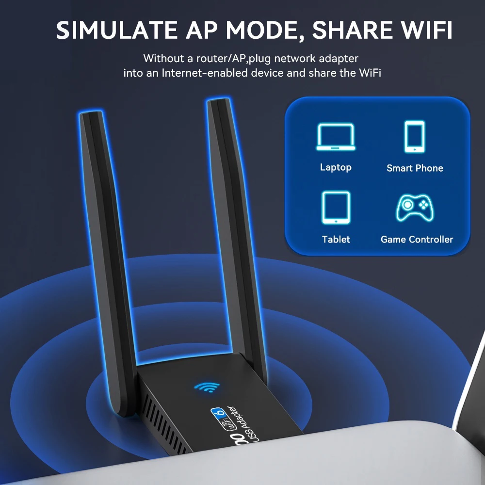 fio usb 3.0 adaptador wi-fi banda dupla