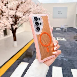 Hybrid Heavy Duty Shockproof Magnetic Phone Case with Magsafe Compatibility - Galaxy S26+ (Orange)