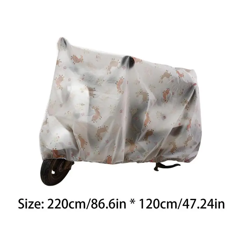 Motorcycle Rain Cover Scooter Rain Cover Outdoor Motorcycle Cover Sun Outdoor Protection Scooter Shelter Cute Cartoon Pattern