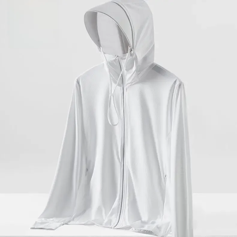 thumbnail image 1 of Chaqueta de pesca ligera y transpirable con protección solar de seda helada para hombre y mujer, con protección UV UPF50, 1 of 5