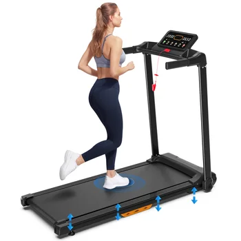 Walking Mat Treadmills Portable for Home & Office LED Display, 265 LB Capacity, Space-Saving Compact Walking Jogging Running Mac 1