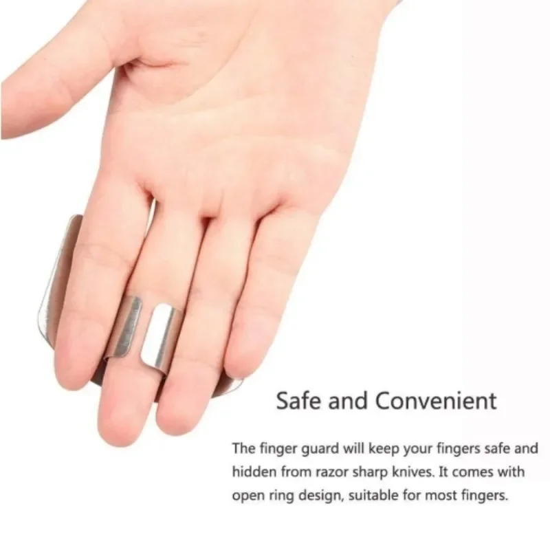 Kitchen Tool Accessories Stainless Steel Finger Guard Safety Vegetable Cutter Hand Guard Tool Kitchen Cut Finger Protector