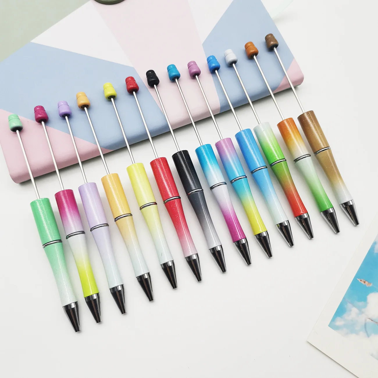

13 шт. шариковая ручка с бусинами, ручка, подарок для письма, бисерные ручки, бисерная ручка, ручка «сделай сам», подарок для студентов, офисные принадлежности