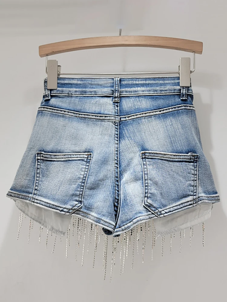 【BAON】Goldis Denim Short Pants POHADON Womens 2025 Trendy High Waisted Denim Shorts Bermuda