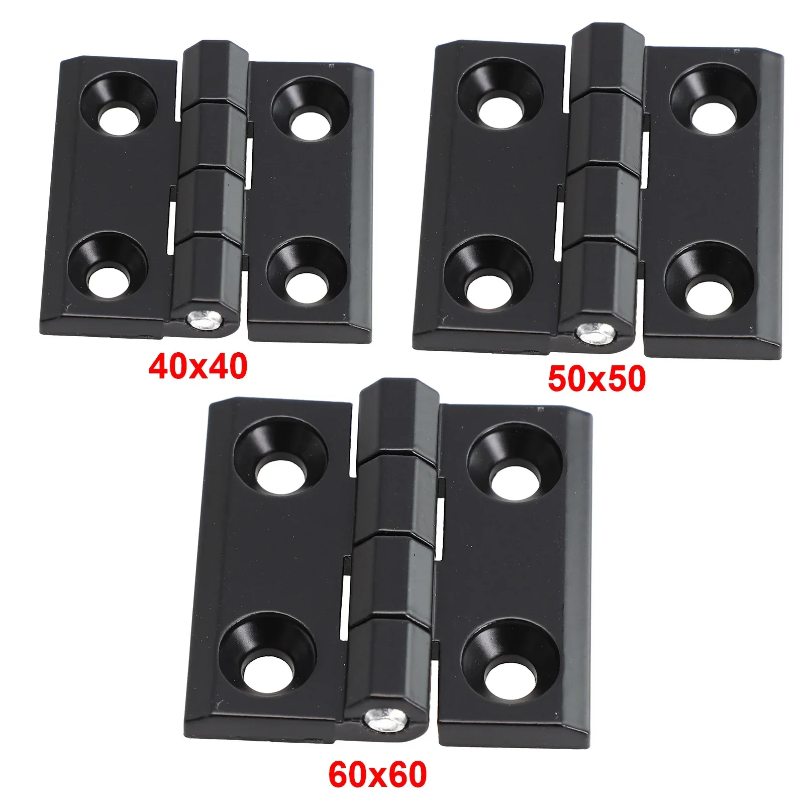 40/50/60mm Butt Hinges Metal Black Door Hinges Cabinet Aluminium Box Backflap Shed Door Hardware Accessories 1/2pcs cabinet door hinges