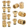 Brass Hose Quick Connector Fitting 1/2'' 5/8" 3/4'' 1''  Copper Thread Tap Coupling Garden Watering Gun Adapter 1