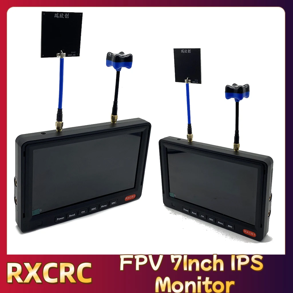 RXCRC 7" FPV Monitor 1024x600 IPS with Battery - Upgrade Version