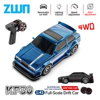 ZWN KF30 1:43 4WD Drift Racing RC Car With Gyroscope Speed Real Lighting and Damping High Speed Remote Control Cars For Kids Toy