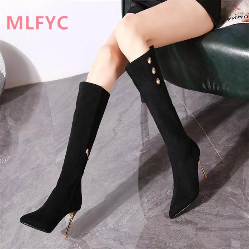 Spring Boots Women's Long Boots Autumn New Pointed Thin Boots Thin Heels Single Boots cowboy boots for women