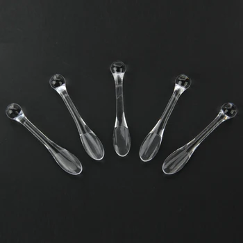 High quality transparent PS plastic cosmetic spatula mask spoon face mask stick DIY face cream beauty makeup tool 100 pcs 1