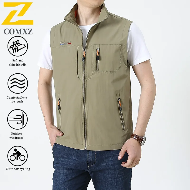 EiAO Vest  Men's Fishing Quick-Dry Breathable Sleeveless Jacket for Hiking Camping Photography Windproof Resistant Outdoor Gear