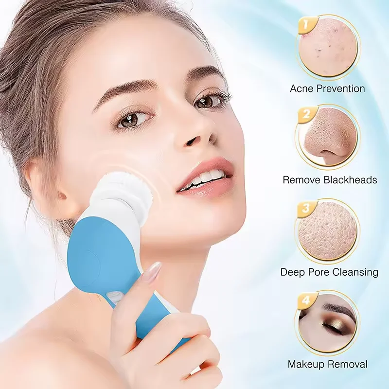 Multifunctional Rotating Facial Cleansing Brush Callous Remover Facial Brush Massager Brosse Nettoyante Visage 2