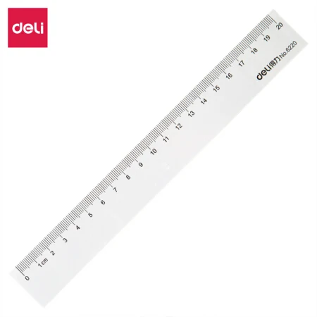 

15Pcs Deli 6220 20CM Transparent Plastic Ruler Multifunction DIY Drawing Tools Student Double-duty School Office Supplies