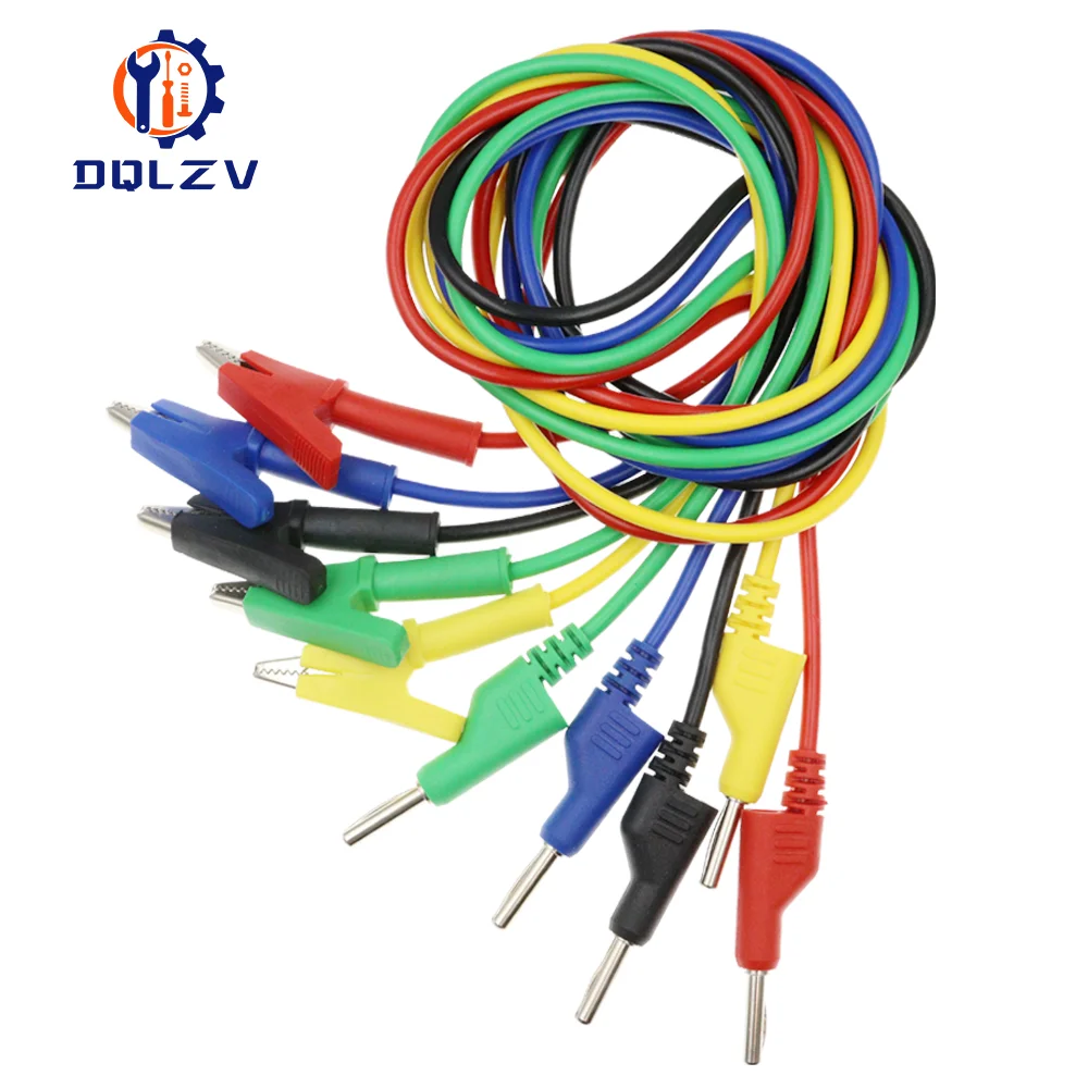 1M Double End Test lead Wire Line electrical Voltage 4mm Banana Plug Alligator Clip Crocodile 15A multimeter DIY Test Wires