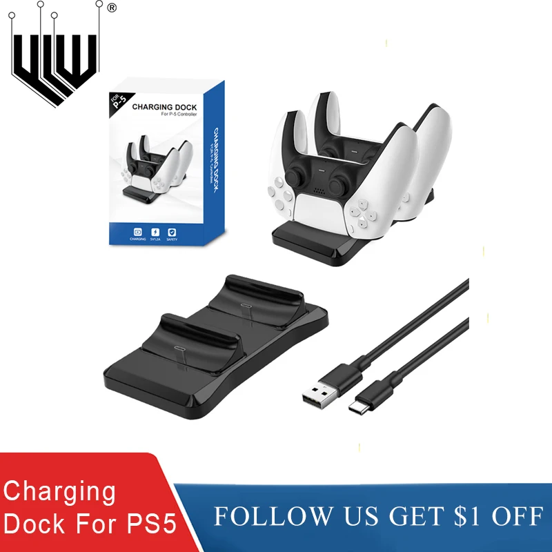 Caricabatterie Dual Controller Per Dock Station Di Ricarica Ps5 Per Controller Playstation 5 Accessori Ps5