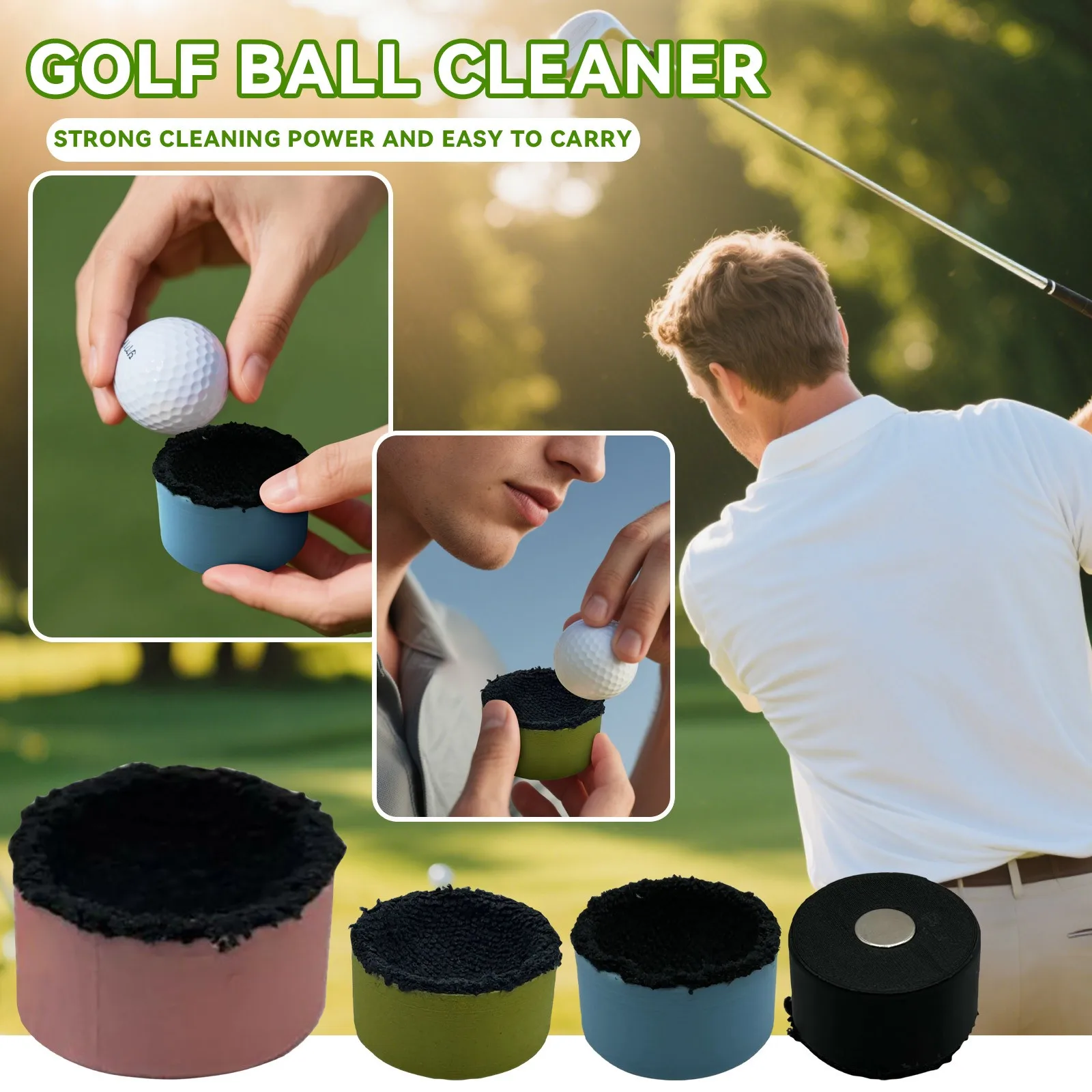 Description Picture 2 of itemMagnetic 3D Printed Golf Ball Washer Sturdy Lightweight Portable Golf Ball Cleaner Golf Accessories Gifts for On-Course Use