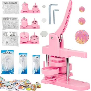 25+32+58MM Button Maker Machine Multiple-Size-300Pcs Button Parts+3 Mold+Circle Cutter DIY Button Press Badges Maker Machine Set 1