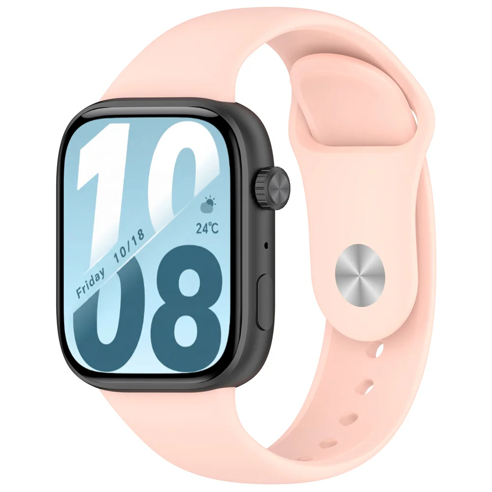 Enhanced Silicone Wristband Strap for Smartwatch, Single Color Replacement