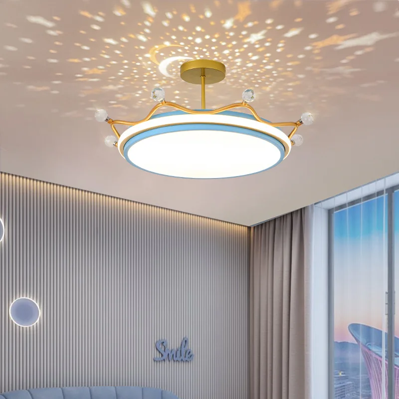 

Modern Starry Sky Ceiling Chandelier Dimmable Children's Room Bedroom Led Lights RGB Girl Room Home Decor Lamps Gold Blue Pink