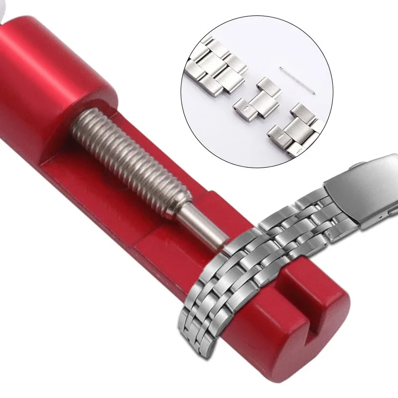 Watch repair tool metal watch band strap link pin remover kit for watchmakers with 3 extra pins mini
