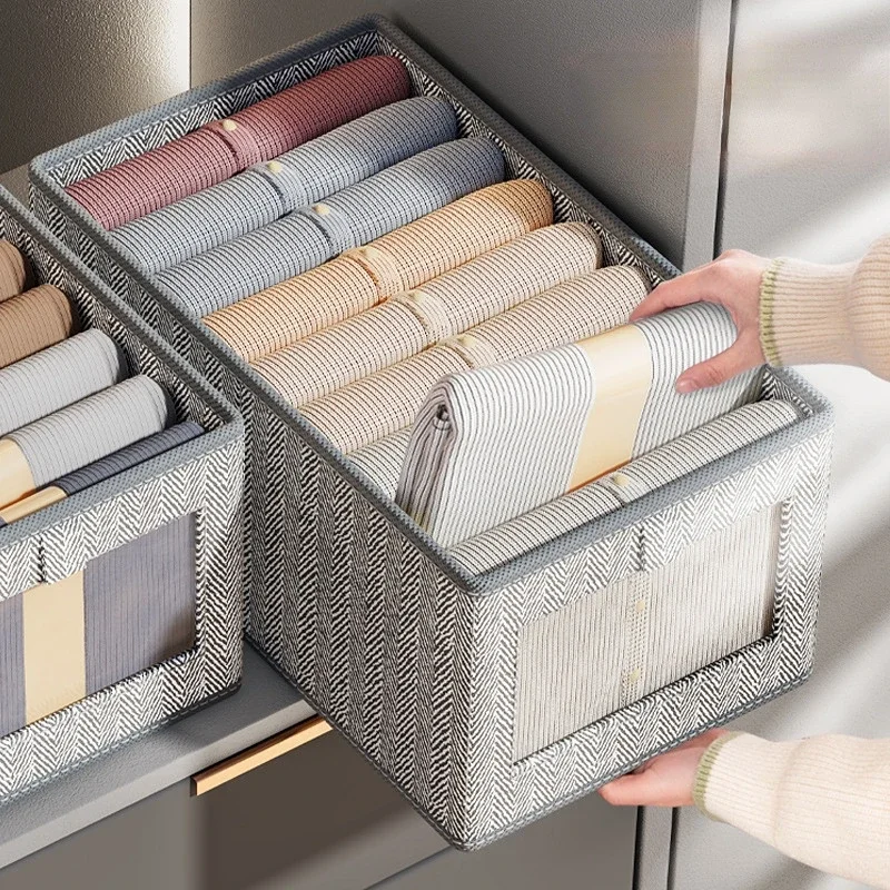Classification Window Storage Box Visual Pants Clothes Storage Artifact Clothes Pants Box Drawer-type Organizer
