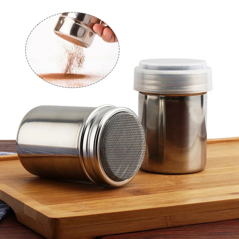 Description Picture 5 of item1Pc Stainless Steel Sprinkle Powder Icing Sugar Cocoa Sugar Chocolate Flour Duster Shaker Tool Seasoning Bottle